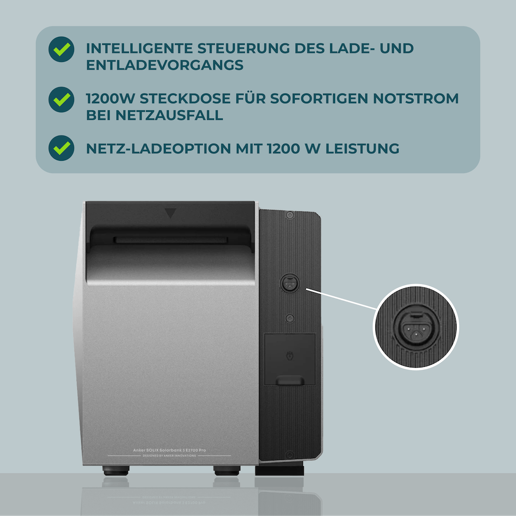 Anker SOLIX Solarbank 3 E2700 Pro Opslag voor Balkonkrachtcentrale